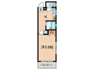 第四アサヒハイツ【2階】の間取り