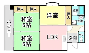 ブライトハーツ片野新町【3階】の間取り