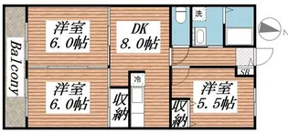 アピカールカシマ【3階】の間取り