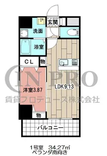 MDIグランコルディール姪の浜【9階】の間取り