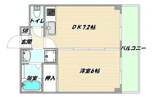 大阪府大阪市淀川区西三国1【マンション】の間取り