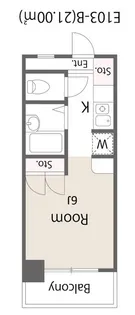 フジマンション末広【4階】の間取り