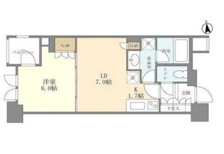 東京都港区新橋6【マンション】の間取り