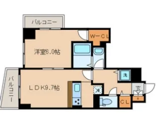 ラルジュ マノワール【6階】の間取り
