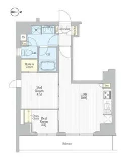 東京都台東区入谷2【マンション】の間取り