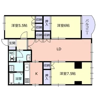 RaRaヤマガタ【4階】の間取り