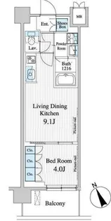 プレノ清澄庭園【2階】の間取り