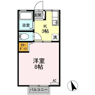 シティハイム三宅II【1階】の間取り