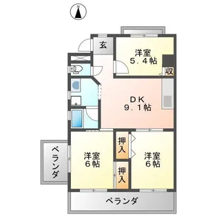 メゾン・シャン・ビラージ【4階】の間取り