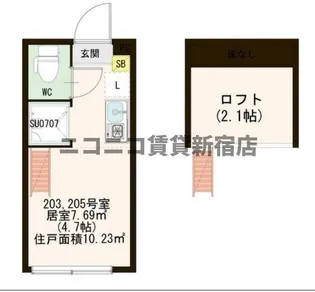 マルシエール西早稲田【2階】の間取り