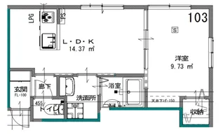 岡山県岡山市中区門田本町2【アパート】の間取り