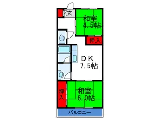 ハイツ寺庄【2階】の間取り
