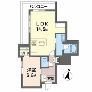 LUANA KAMISUGI【4階】の間取り