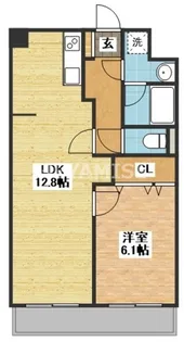 フロンティア八天【4階】の間取り