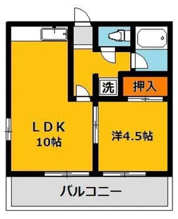 コーポゆうあい【1階】の間取り