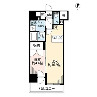 プレール・ドゥーク亀戸VI【6階】の間取り