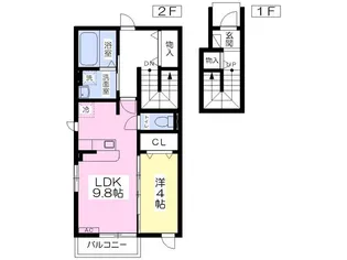 AMITY K【2階】の間取り