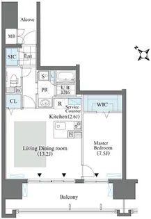 ロイヤルパークス豊洲【8階】の間取り