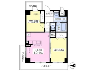 Casa La Verde【3階】の間取り