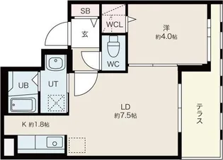 プロヴィデンス東札幌【1階】の間取り