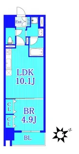 ダイイチフレア川崎【10階】の間取り