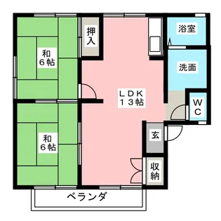 リバーヒルズ(南棟)【2階】の間取り