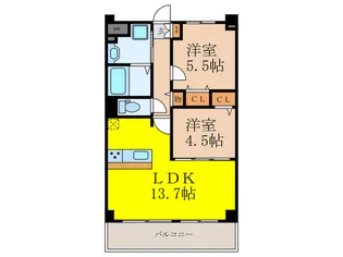 アルカコーバ【2階】の間取り