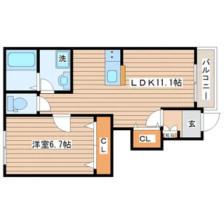 ハイデローゼ【1階】の間取り