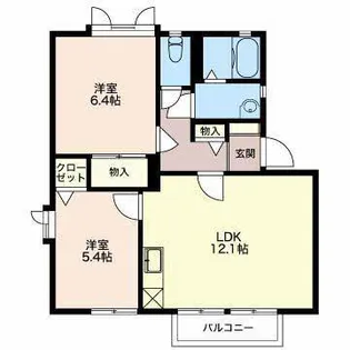ベルメゾン徳間A【2階】の間取り