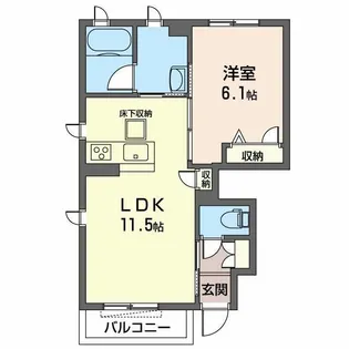 ヴィアソーレ【1階】の間取り