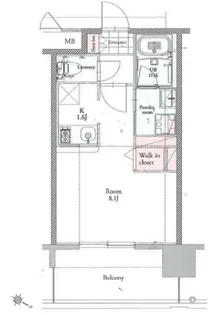 エンクレスト博多PREMIER【9階】の間取り
