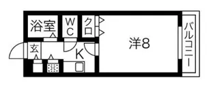 プラトー東心斎橋【3階】の間取り