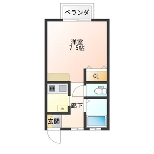 シティハイツよこやま【1階】の間取り