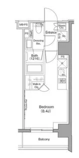 ザ・パークハビオ西横浜【5階】の間取り