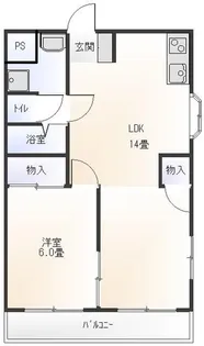 カームハイツNAWA【2階】の間取り