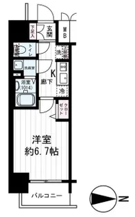 プレサンス上町台筆ケ崎NORTH【4階】の間取り