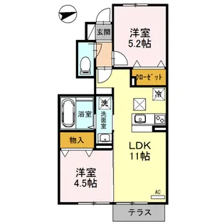 サンモールあさひ【1階】の間取り