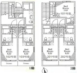 コンフォート読売ランド前 参番館【2階】の間取り