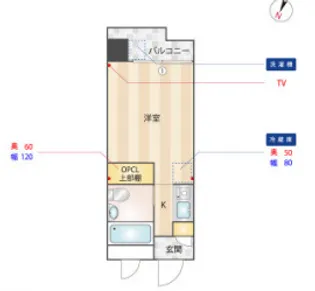 スカイコート池尻【4階】の間取り