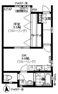 ゾンターク恵比寿【1階】の間取り