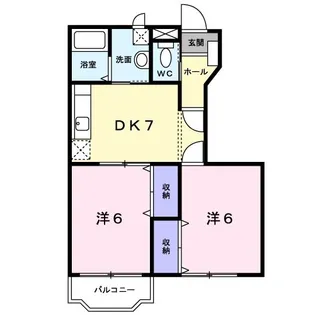ヒラルスII【1階】の間取り