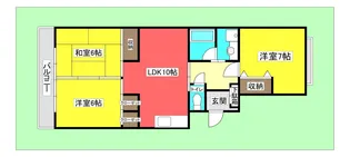 ミリオンハイム東昭和【1階】の間取り