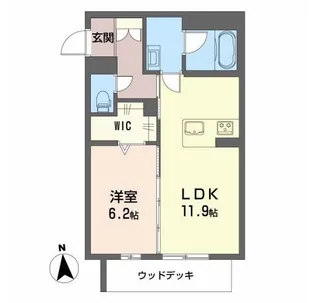 ル シマン【1階】の間取り
