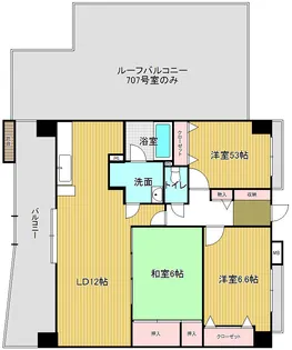 パティオ大宮【7階】の間取り