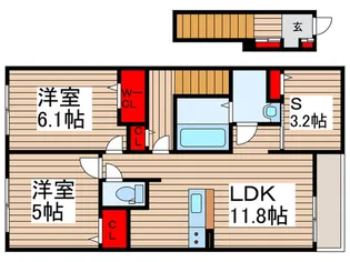 仮)GROVE STAGE B棟【2階】の間取り