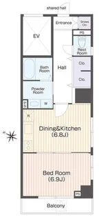 ヴィータローザCQレジデンス南千住【5階】の間取り