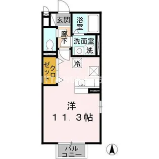 レーブプレミールI番館【1階】の間取り