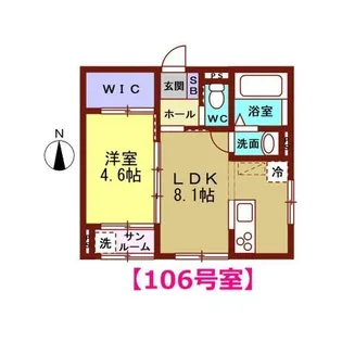 Coolidge Corner (クーリッジ コーナー)【1階】の間取り