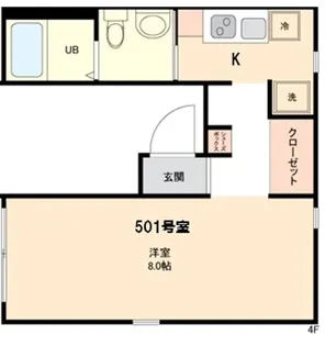 アイリス洗足【4階】の間取り