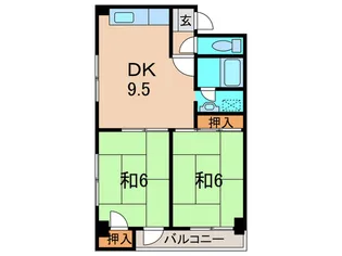 ベルデ中山【3階】の間取り